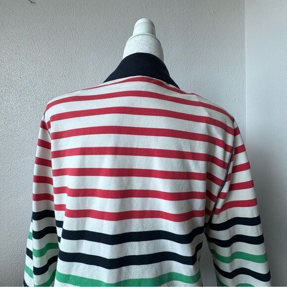Alfred Dunner Sweater Striped Snap Front Sailboat Cardigan SZ 8 - Picture 9 of 14
